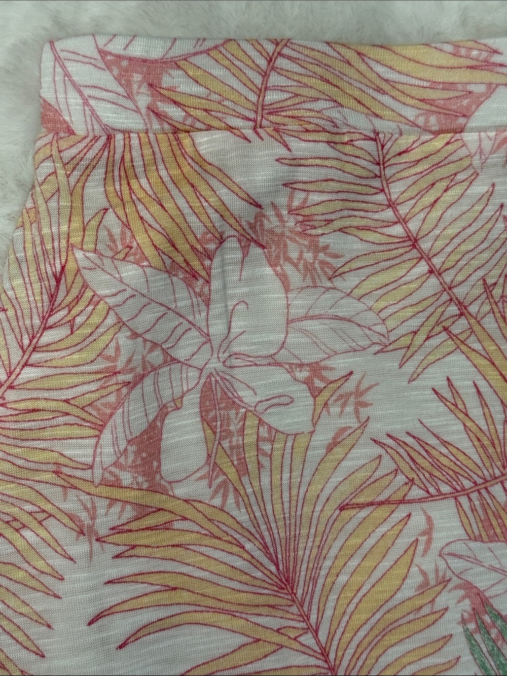 Tommy Bahama Maxi Skirt M Pink Tropical Floral Palm Print Rayon Lined Resort - Picture 11 of 13